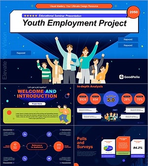청년 취업프로젝트 발표용 PPT 템플릿 – 교육 목적의 전문적 디자인