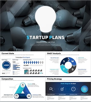 스타트업 사업계획서 PPT 템플릿 – 현대적이고 세련된 디자인
