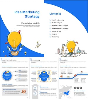 아이디어 마케팅 기획서 세로형 PPT 템플릿 – 신선한 디자인과 재미있는 요소