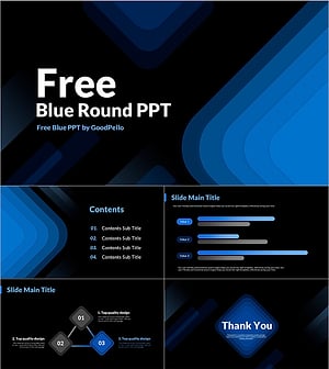 유용한 블루 라운드 무료 PPT 템플릿