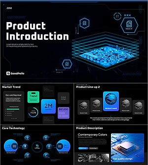 최첨단 반도체 비즈니스 솔루션 PPT 템플릿 – 세련된 디자인