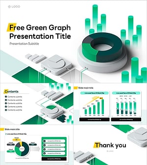 비주얼이 돋보이는 무료 그린 그래프 템플릿