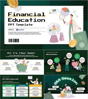 영수증 컨셉 금융 교육용 PPT 템플릿 – 실용적이고 창의적인 디자인