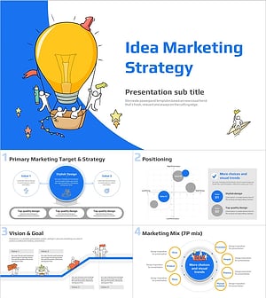 아이디어 마케팅 기획서 PPT 템플릿 – 생동감 넘치는 디자인
