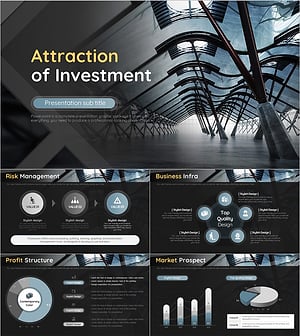 건축 투자유치 프레젠테이션 PPT 템플릿 – 모던한 디자인과 데이터 시각화