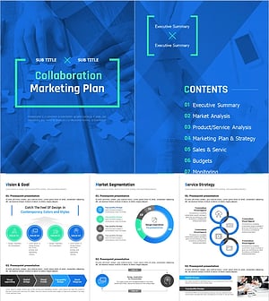 콜라보 마케팅 세로형 기획서 템플릿 – 협업 중심의 디자인
