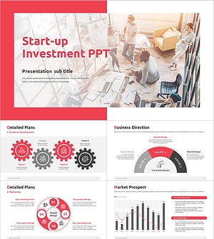 스타트업 투자유치 PPT 템플릿 – 간결하고 강렬한 디자인