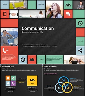 커뮤니케이션 애니메이션 피피티 템플릿 – 시선을 끌어당기는 동적 디자인