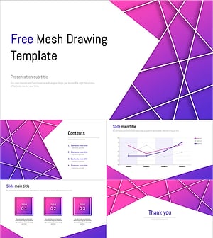 프리미엄 퀄리티의 그물망 무료 PPT 템플릿