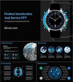 Watch Product Introduction Template – Elegant Design and Efficient Layout