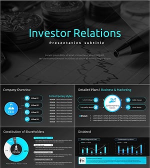 심플 IR PPT 템플릿 – 청록 색상과 효율적 구성