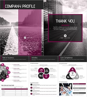 세로형 로드 회사소개서 PPT 템플릿 – 현대적 디자인과 실용성