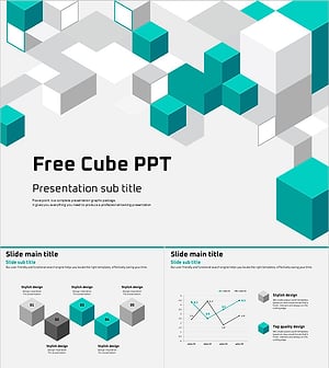스타일리시한 큐브 배경 무료 템플릿