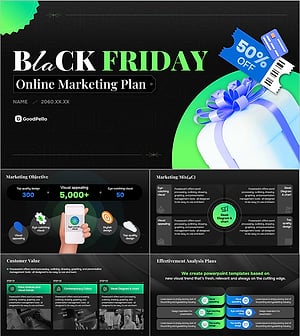 블랙프라이데이 마케팅 기획서 PPT 템플릿 – 효과적인 시각적 구성