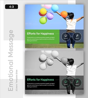 Efforts for Happiness – Presentation with Emotion and Vision