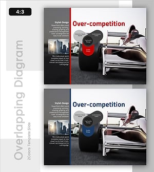 중첩 라운드 다이어그램 – 사업 비전 및 전략