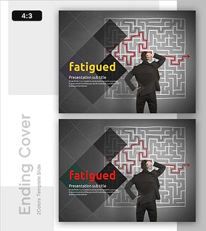 업무 스트레스 주제 템플릿 엔딩 표지