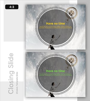 시간 템플릿 엔딩 표지 – 프로페셔널한 마무리