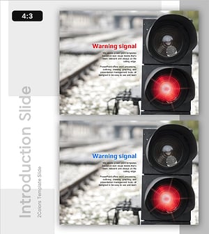 경고 신호를 강조한 제품 발표 슬라이드