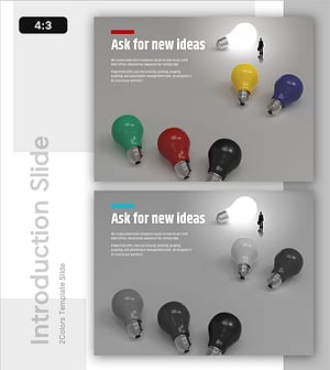 아이디어 요청을 위한 인트로 슬라이드 - 혁신과 창의성 담기