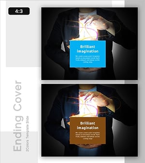 상상력을 자극하는 엔딩 표지 템플릿