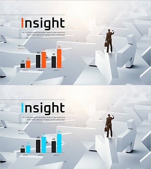Orange Blue Comparative Analysis Graph