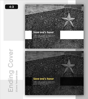 명예 템플릿 엔딩 표지 – 강한 인상의 마무리