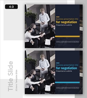 협상 템플릿 표지 – 비즈니스 프레젠테이션 사용