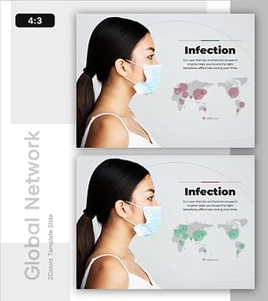 감염확산에 대한 시각적 분석 슬라이드 – 글로벌 네트워크를 통해