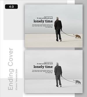 고독한 템플릿 엔딩 표지 – 감정과 여운을 남기는 슬라이드