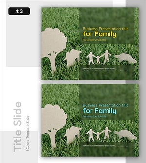 행복한 가족 템플릿 표지 – 친근한 프레젠테이션