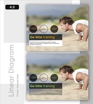 Linear Diagram Slide Visualizing Training Stages – Path to Success