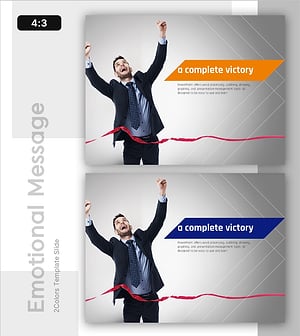 비즈니스맨의 성공 – 성공 시각화 슬라이드