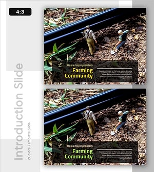 농업 공동체 의식을 전달하는 슬라이드 템플릿