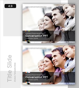 대화 템플릿 표지 – 가족을 주제로 한 따뜻한 시작