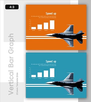세로형 일반 막대그래프로 시장 분석을 시각화 – 신속함을 강조한 디자인