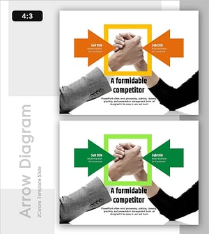 강력한 비즈니스 경쟁 전략 슬라이드 템플릿