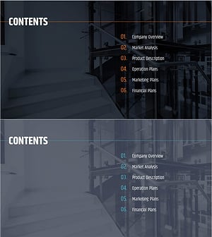 도시 모던 테마 사업계획서 템플릿 목차 – 명료함과 전문성