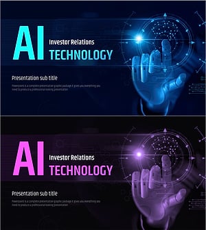 AI Technology IR Template Cover – Innovation in Investor Relations