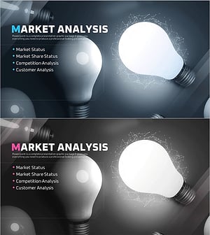 스타트업 사업계획서 템플릿 간지 – 시장 분석 슬라이드