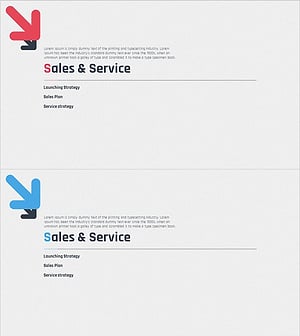 화살표 마케팅 계획 템플릿 간지 – 전략적 안내