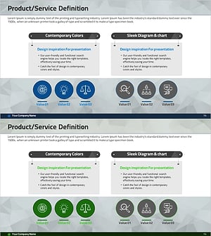 상품/서비스 비교 분석 슬라이드 – 명확한 시각적 구조