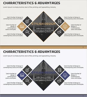 사업 특성 다이어그램 – 뛰어난 제품 소개
