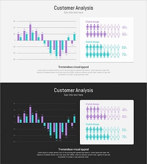 성비 분석 그래프 – 고객 분석을 위한 스타일리시 슬라이드