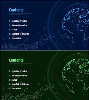 Global Company Profile Template Section Slide