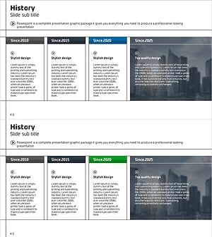Grid Layout History Slides – Effective Timeline Visualization