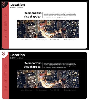 위치 및 회사 프로필 소개 – 비주얼 강조