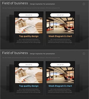 주요 사업 분야 소개 슬라이드 – 혁신적 사업 소개