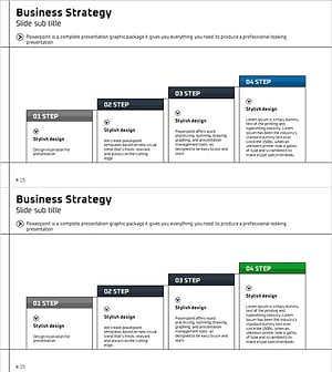 단계별 사업전략 슬라이드 템플릿 – 사업 추진 전략
