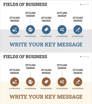 사업 영역을 한눈에 보여주는 폐쇄형 다이어그램 슬라이드